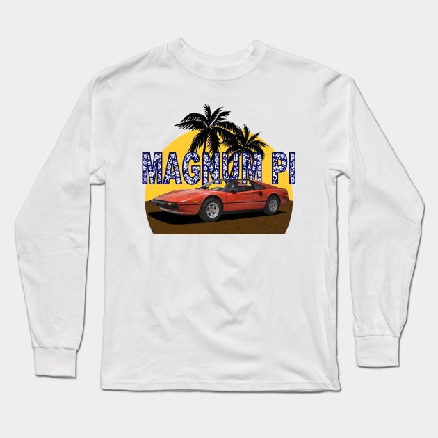 Magnum PI Long Sleeve T-Shirt by hotroddude